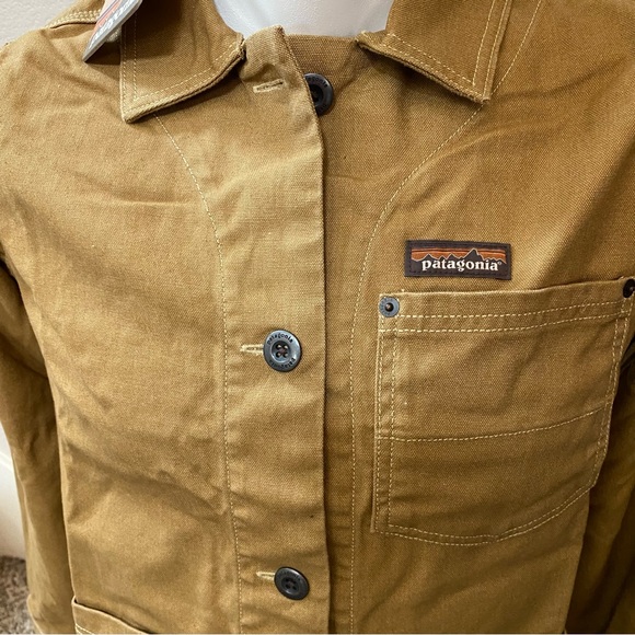 New with tag Patagonia womens canvas button front logo jacket size S - Picture 3 of 10